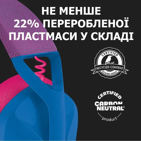 Гарнитура беспроводная игровая G435 Lightspeed, синяя Logitech (981-001062) - Фото 2
