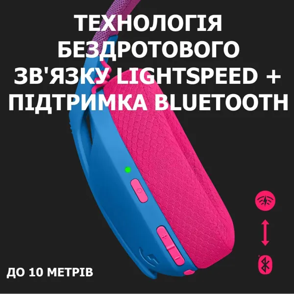 Гарнитура беспроводная игровая G435 Lightspeed, синяя Logitech (981-001062) - Фото 5