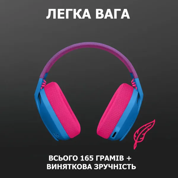 Гарнитура беспроводная игровая G435 Lightspeed, синяя Logitech (981-001062) - Фото 10