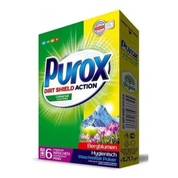 Средство моющее для стирки порошкообразное 420г, Universal Color+White Purox (25484318_4260418933345) - Фото 12