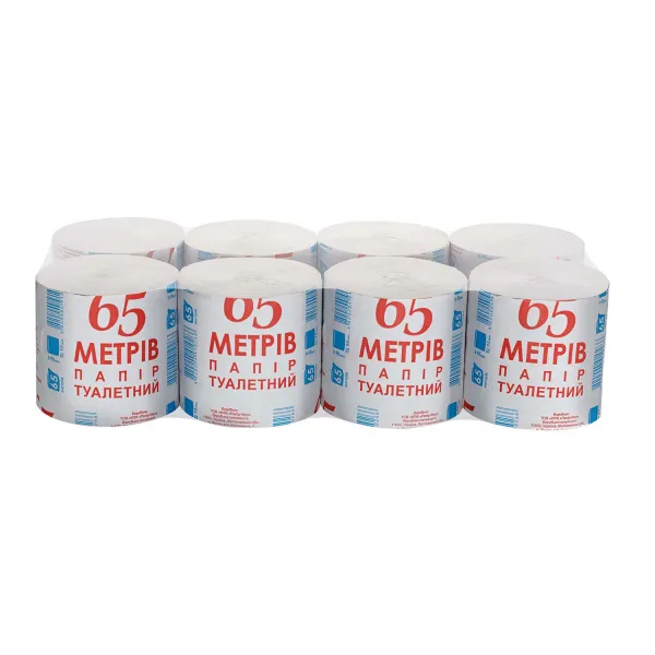 Бумага туалетная макулатурная 1-слойная, 65 м, 8 рул., серая Optimum PRO service (32661915_4820142530267) - Фото 5