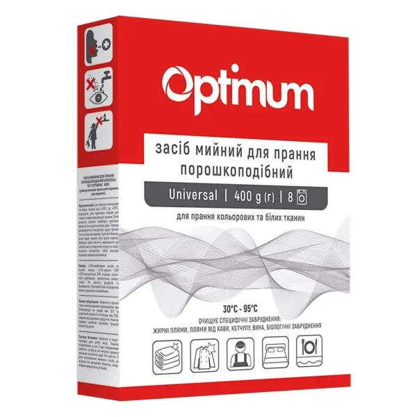 Средство моющее для стирки порошкообразное 400 г, Universal, Optimum PRO service (25484332_25484348_4823071657715) - Фото 11