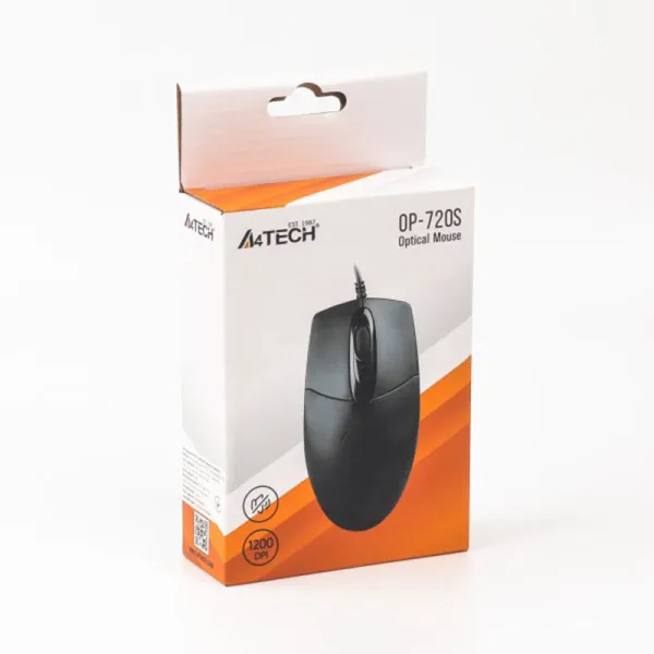 Миша USB OP-720S чорна A4Tech (OP-720S USB (Black) - Фото 1