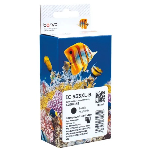 Картридж сумісний HP 953XL (L0S58AE/L0S70AE) 2000 арк, чорний Barva (IC-953XL-B) - Фото 4