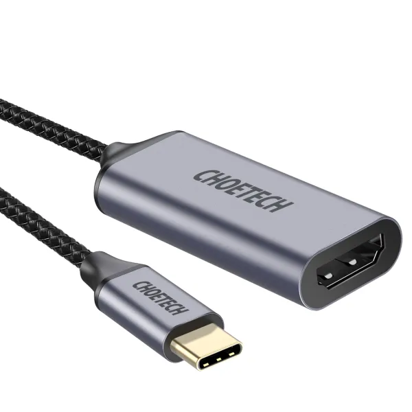 Адаптер Type-C к HDMI коаксиальный, черный Choetech (HUB-H10-V1) - Фото 1