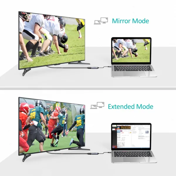 Адаптер Type-C к HDMI коаксиальный, черный Choetech (HUB-H10-V1) - Фото 2