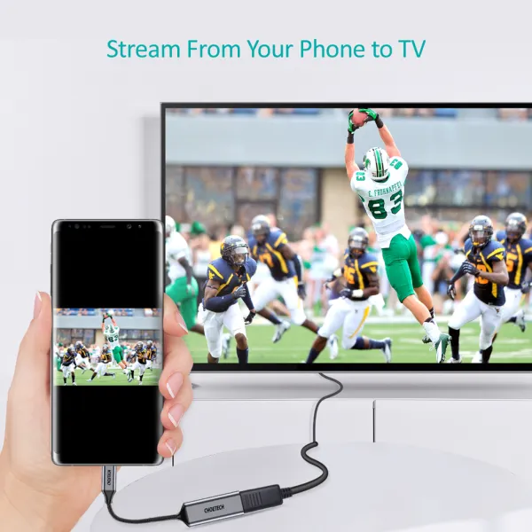 Адаптер Type-C к HDMI коаксиальный, черный Choetech (HUB-H10-V1) - Фото 3