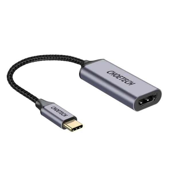 Адаптер Type-C к HDMI коаксиальный, черный Choetech (HUB-H10-V1) - Фото 10