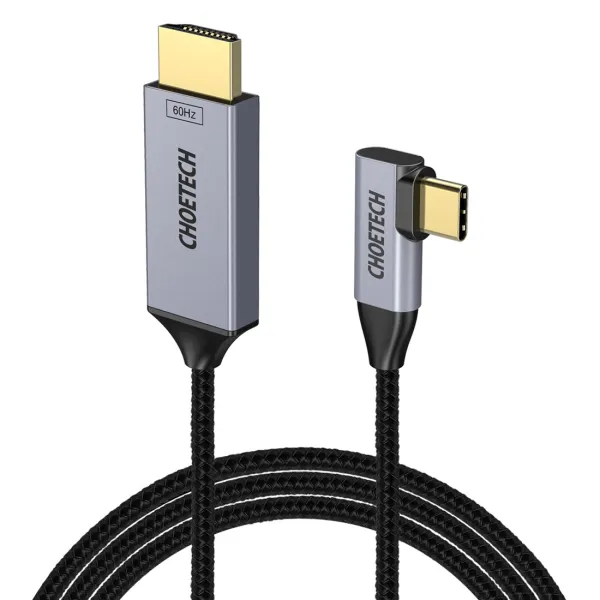 Кабель Type-C - HDMI, L-форма, 1,8 м черный Choetech (XCH-1803) - Фото 3