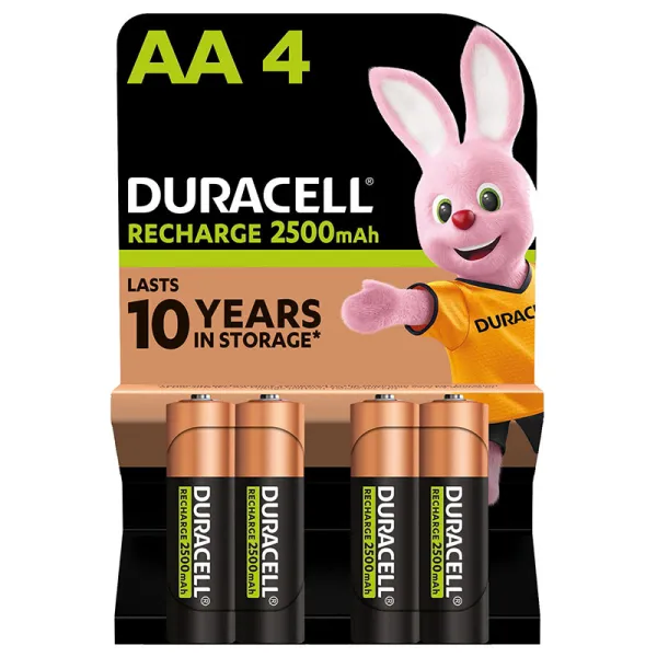 Акумулятор HR6-АА 2500 мАг, NI-MH, 4 шт. Duracell (5018825/5017764/5016999/5007308) - Фото 1