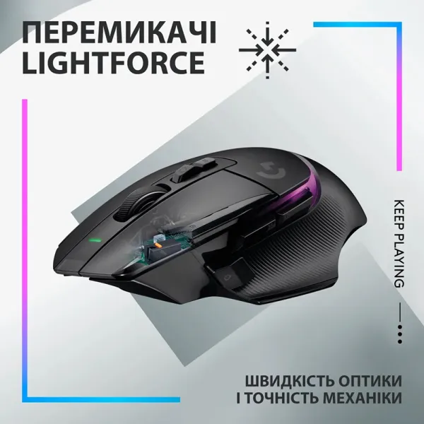 Мышь беспроводная G502 X Plus, чёрная Logitech (910-006162) - Фото 5