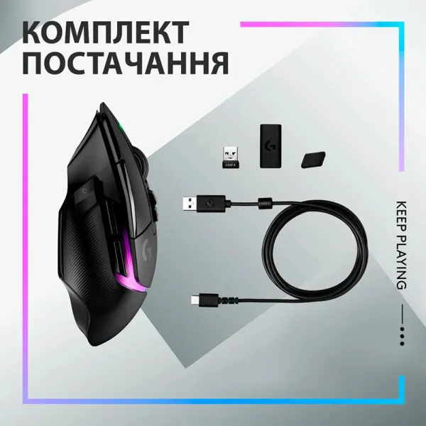 Мышь беспроводная G502 X Plus, чёрная Logitech (910-006162) - Фото 10