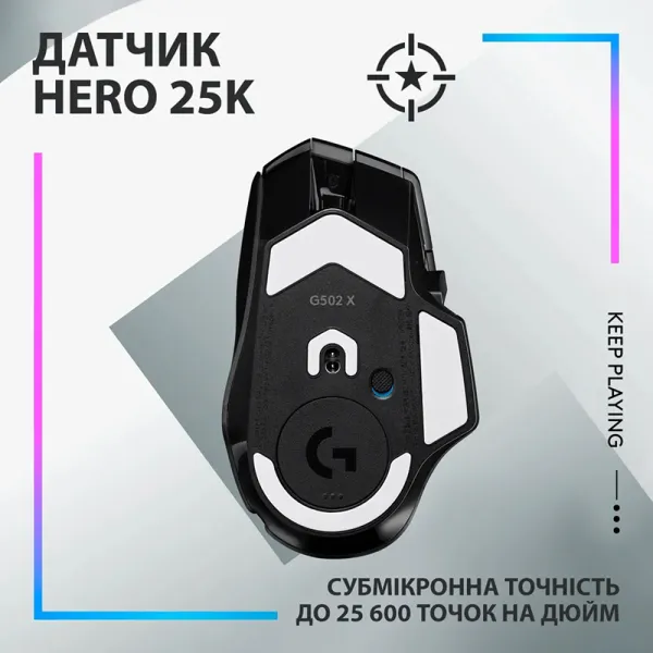 Мышь беспроводная G502 X Plus, чёрная Logitech (910-006162) - Фото 12
