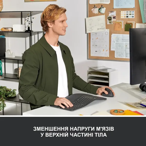 Мышь беспроводная WL/BT Lift для левшей Vertical Ergonomic, графитовая Logitech (910-006474) - Фото 3