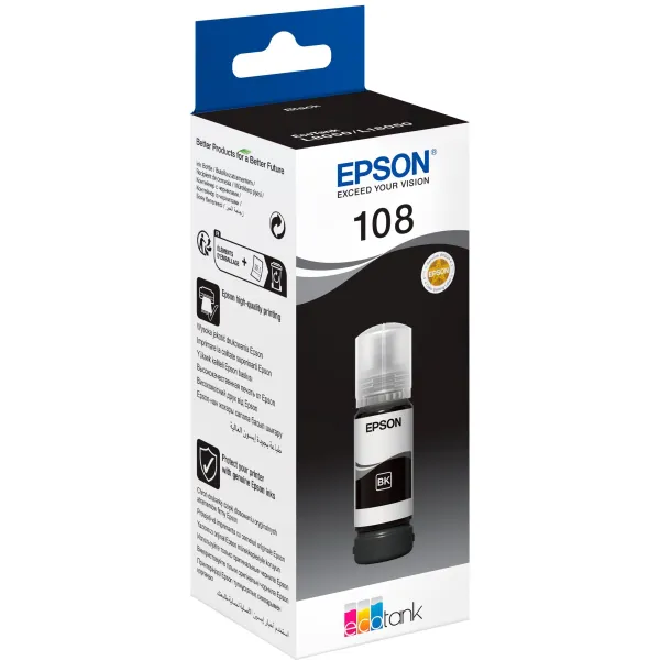 Чорнило 108 чорні, 70 мл Epson (C13T09C14A) - Фото 1