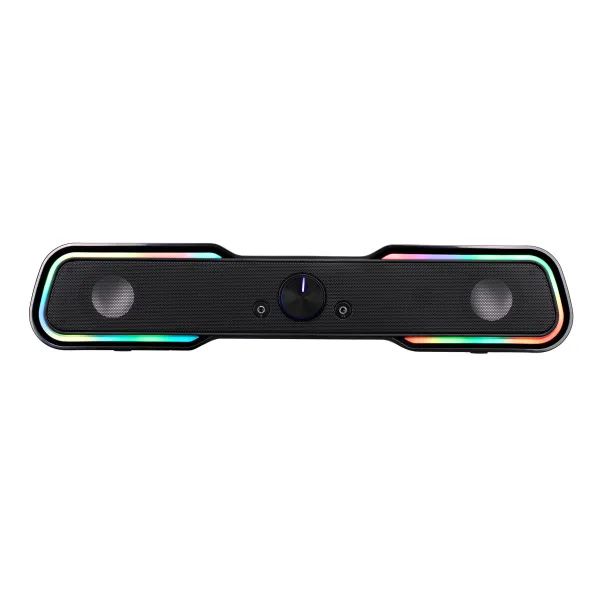 Система акустическая (саундбар) PCS101 RGB, 2.0, USB, чёрная 2E (2E-PCS101BK) - Фото 1