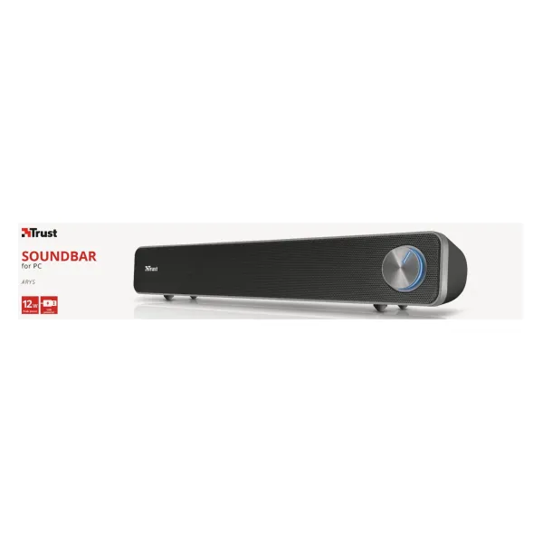 Система акустическая Arys Саундбар, USB, AUX, чёрная Trust (22946_TRUST) - Фото 2