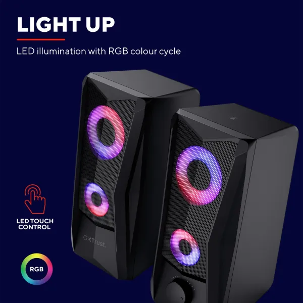 Система акустична GXT 606 Javv 2.0, USB, AUX, RGB, чорна Trust (25108_TRUST) - Фото 4