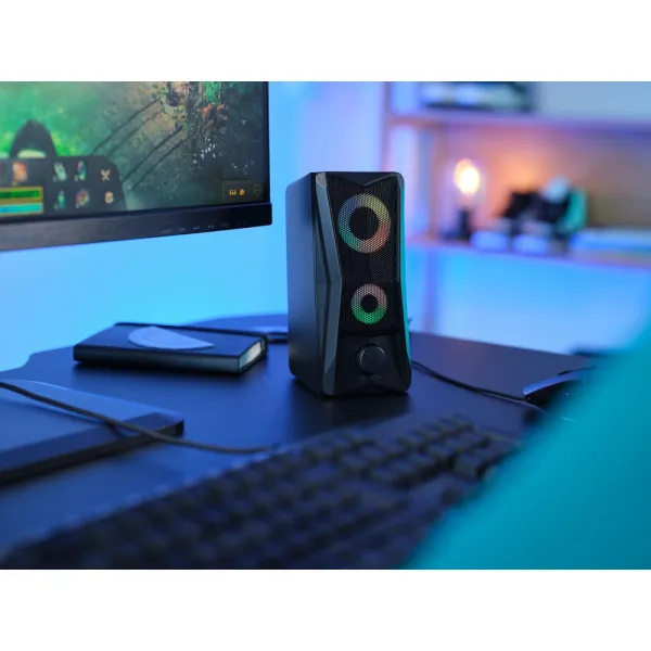 Система акустична GXT 606 Javv 2.0, USB, AUX, RGB, чорна Trust (25108_TRUST) - Фото 10