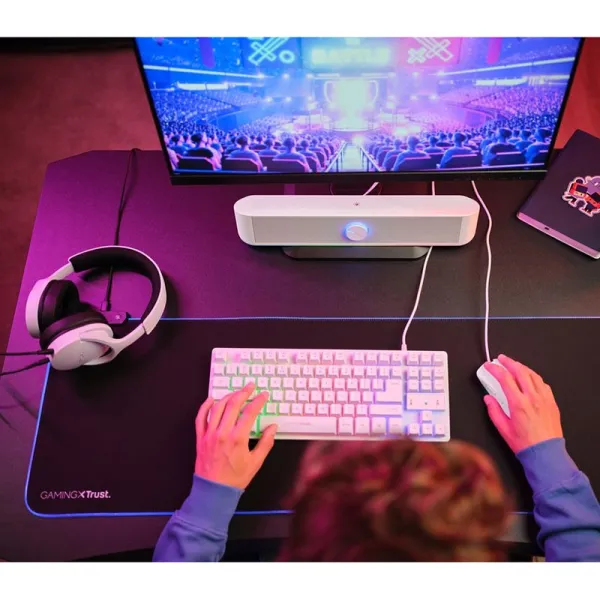 Система акустическая GXT 619 Thorne Саундбар, USB, AUX,  RGB, белая Trust (25110_TRUST) - Фото 4