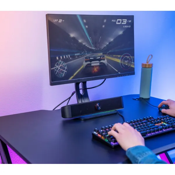 Система акустическая GXT 619 Thorne Саундбар, USB, AUX,  RGB, чёрная Trust (24007_TRUST) - Фото 2