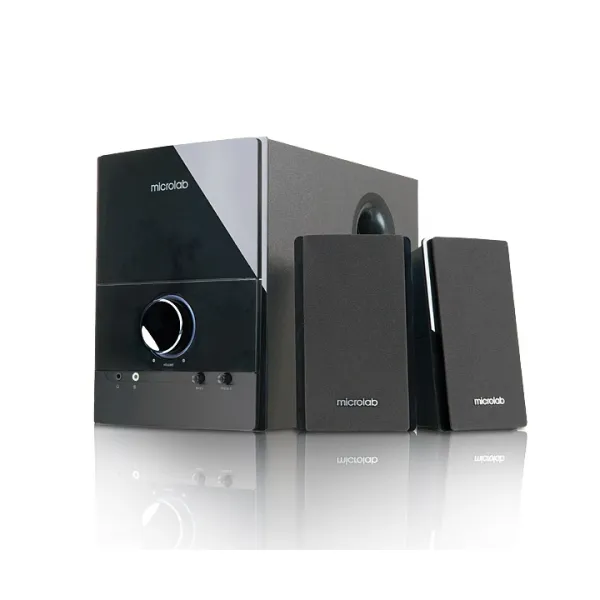Система акустична 2.1, 40W, mini-jack, USB, SD, чорна Microlab (M-500U) - Фото 2
