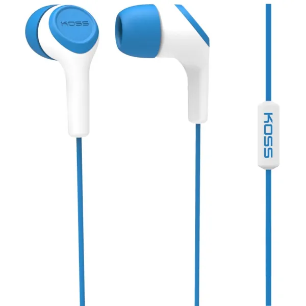 Наушники In-Ear  KEB15iB, 3.5 mini-jack, Mic, голубые Koss (190105.101)