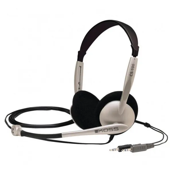 Гарнитура компьютерная стерео On-Ear  CS100, 2x3.5мм, Uni Mic, 2.4м, кремовая Koss (194811.101) - Фото 1