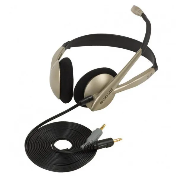 Гарнитура компьютерная стерео On-Ear  CS100, 2x3.5мм, Uni Mic, 2.4м, кремовая Koss (194811.101) - Фото 3