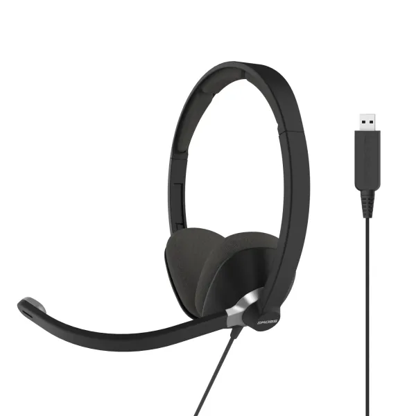 Гарнитура компьютерная стерео On-Ear  CS300, USB, Uni Mic, 2.4м, черная Koss (194283.101)