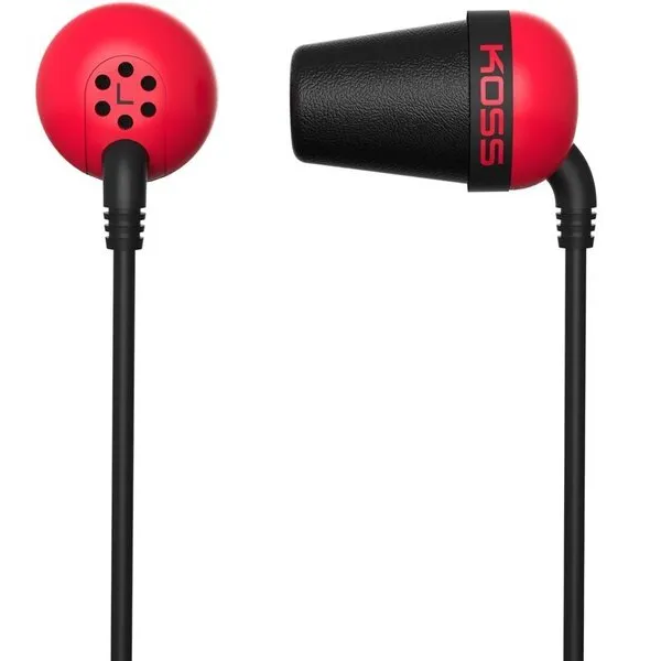 Наушники In-Ear   The Plug Noise Isolating, 3.5 mini-jack, красные Koss (196768.101)