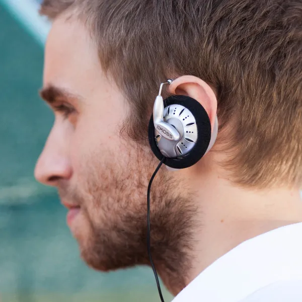 Наушники On-Ear  KSC75 Clip, 3.5 mini-jack, 1.2м, серые Koss (192576.101) - Фото 1