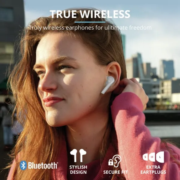 Наушники Nika Touch True Wireless Mic белые Trust (23705) - Фото 8