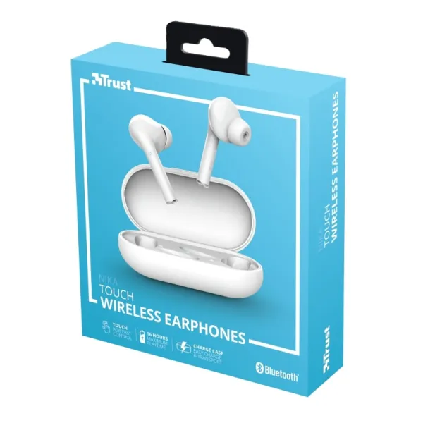 Наушники Nika Touch True Wireless Mic белые Trust (23705) - Фото 10
