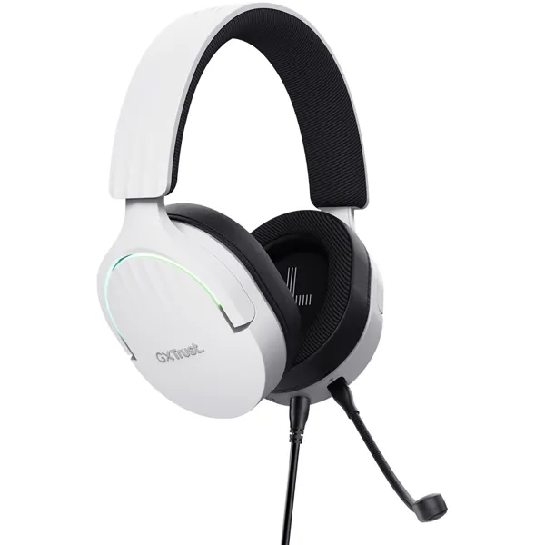 Гарнитура игровая GXT 490 FAYZO, 7.1, USB-A, 2м, белая Trust (25302) - Фото 4
