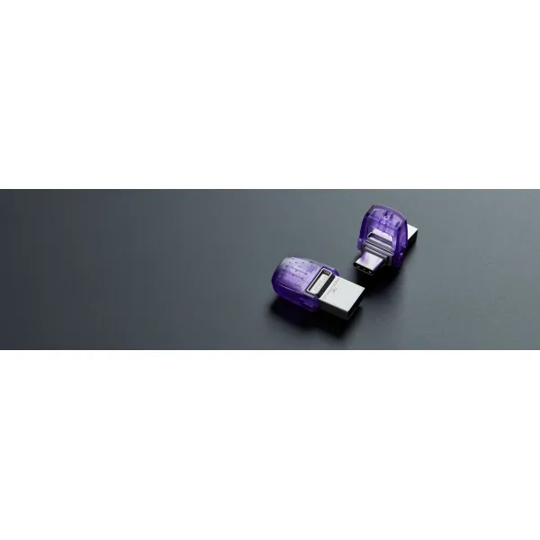 Накопитель USB 3.2 Type-A+ Type-C 128GB Gen1  DT microDuo 3C R200MB/s Kingston (DTDUO3CG3/128GB) - Фото 2