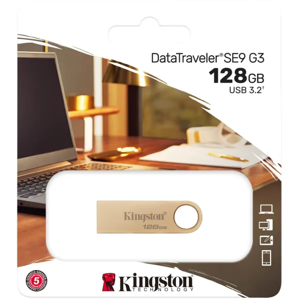 Накопитель USB 3.2 Type-A 128GB Gen1 DT SE9 G3 Kingston (DTSE9G3/128GB) - Фото 4