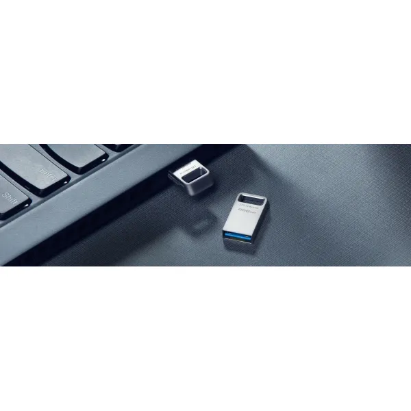Накопитель USB 3.2 Type-A 256GB Gen1 DT Micro R200MB/s Metal Kingston (DTMC3G2/256GB) - Фото 4