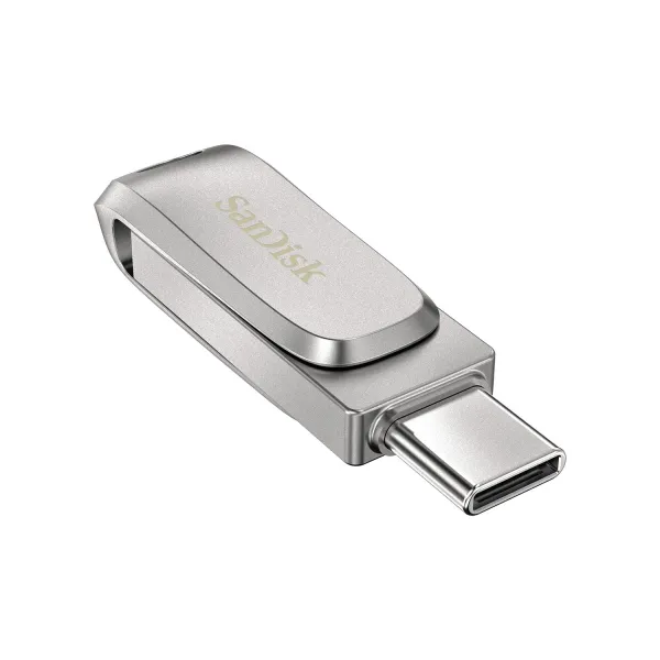 Накопитель USB 3.1 Type-A + Type-C  128GB Dual Drive Luxe серебристый SanDisk (SDDDC4-128G-G46) - Фото 2