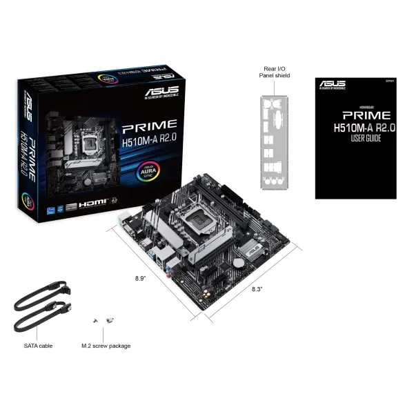 Материнcкая плата PRIME H510M-A R2.0 s1200 H470 2xDDR4 M.2 HDMI DP mATX ASUS (90MB1FP0-M0EAY0) - Фото 1