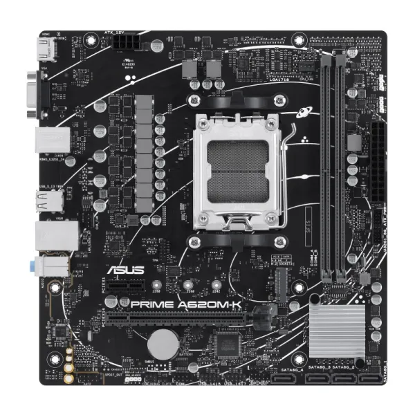 Материнcька плата PRIME A620M-K sAM5 A620 2xDDR5 HDMI D-Sub mATX ASUS (90MB1F40-M0EAY0) - Фото 7