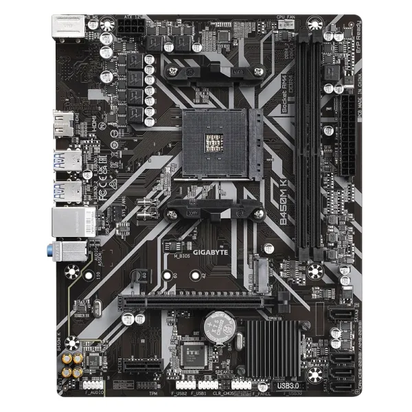 Материнcкая плата B450M_K sAM4 b450 2xDDR4 HDMI mATX Gigabyte (B450M_K)