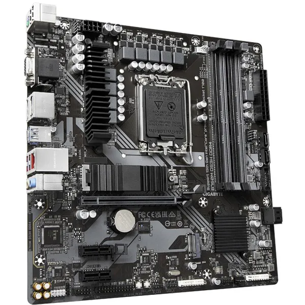 Материнcкая плата B760M_DS3H_DDR4 s1700 B760 2xDDR4 HDMI DP mATX Gigabyte (B760M_DS3H_DDR4) - Фото 2