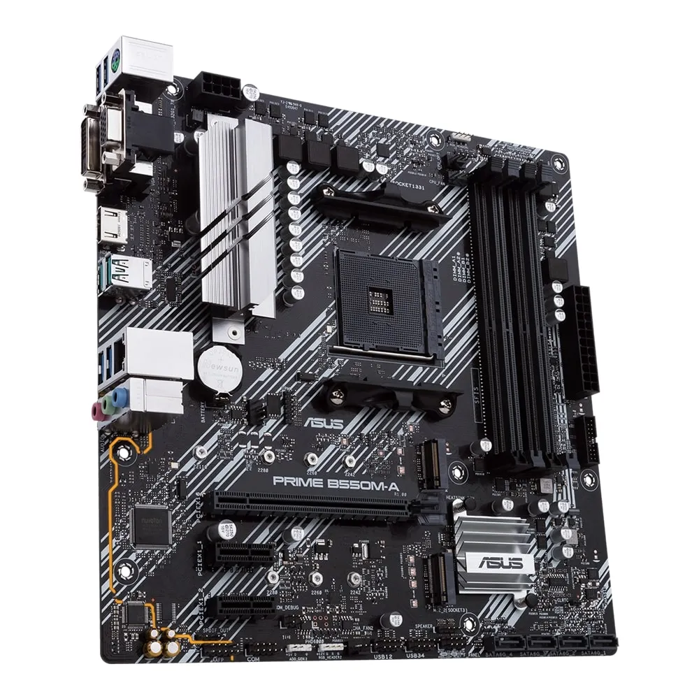 Материнcька плата PRIME B550M-A/CSM sAM4 B550 4xDDR4 M.2 HDMI DVI D-Sub CSM mATX ASUS (90MB14I0-M0EAYC) - Фото 2
