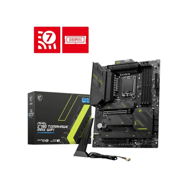 Материнcкая плата MAG Z790 TOMAHAWK MAX WIFI s1700 Z790 4xDDR5 HDMI DP WiFi BT ATX MSI (911-7E25-010) - Фото 1