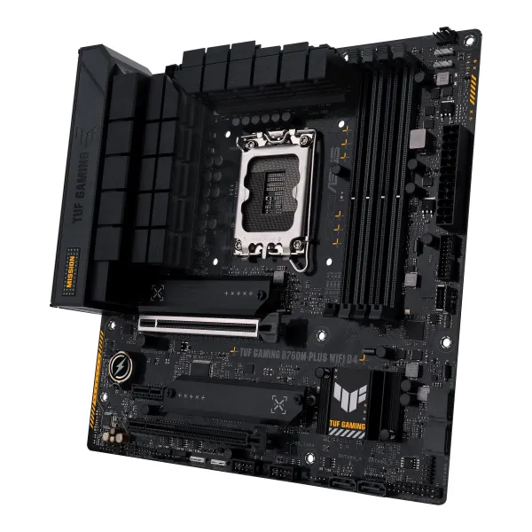 Материнcкая плата TUF GAMING B760M-PLUS D4 s1700 B760 4xDDR4 M.2 HDMI DP mATX ASUS (90MB1DI0-M0EAY0) - Фото 1