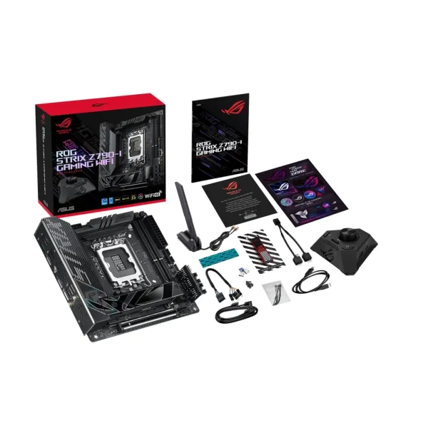 Материнcкая плата ROG STRIX Z790-I GAMING WIFI s1700 Z790 2xDDR5 M.2 HDMI Thunderbolt Wi-Fi BT mITX ASUS (90MB1CM0-M0EAY0) - Фото 1