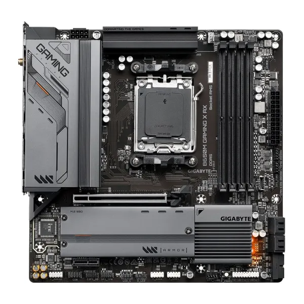 Материнcкая плата B650M GAMING X AX sAM5 B650M 4xDDR5 M.2 HDMI DP Wi-Fi BT mATX Gigabyte (B650M_GAMING_X_AX)