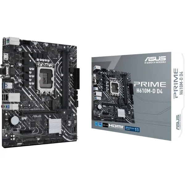 Материнcкая плата PRIME H610M-D D4 s1700 H610 2xDDR4 M.2 HDMI D-Sub mATX ASUS (90MB1A00-M0EAY0) - Фото 2