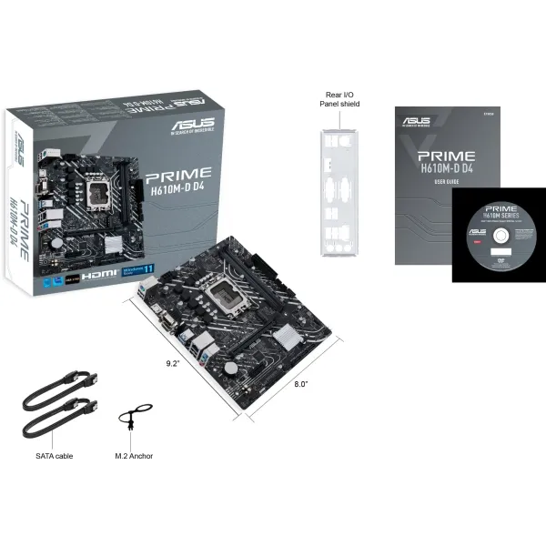 Материнcкая плата PRIME H610M-D D4 s1700 H610 2xDDR4 M.2 HDMI D-Sub mATX ASUS (90MB1A00-M0EAY0) - Фото 4